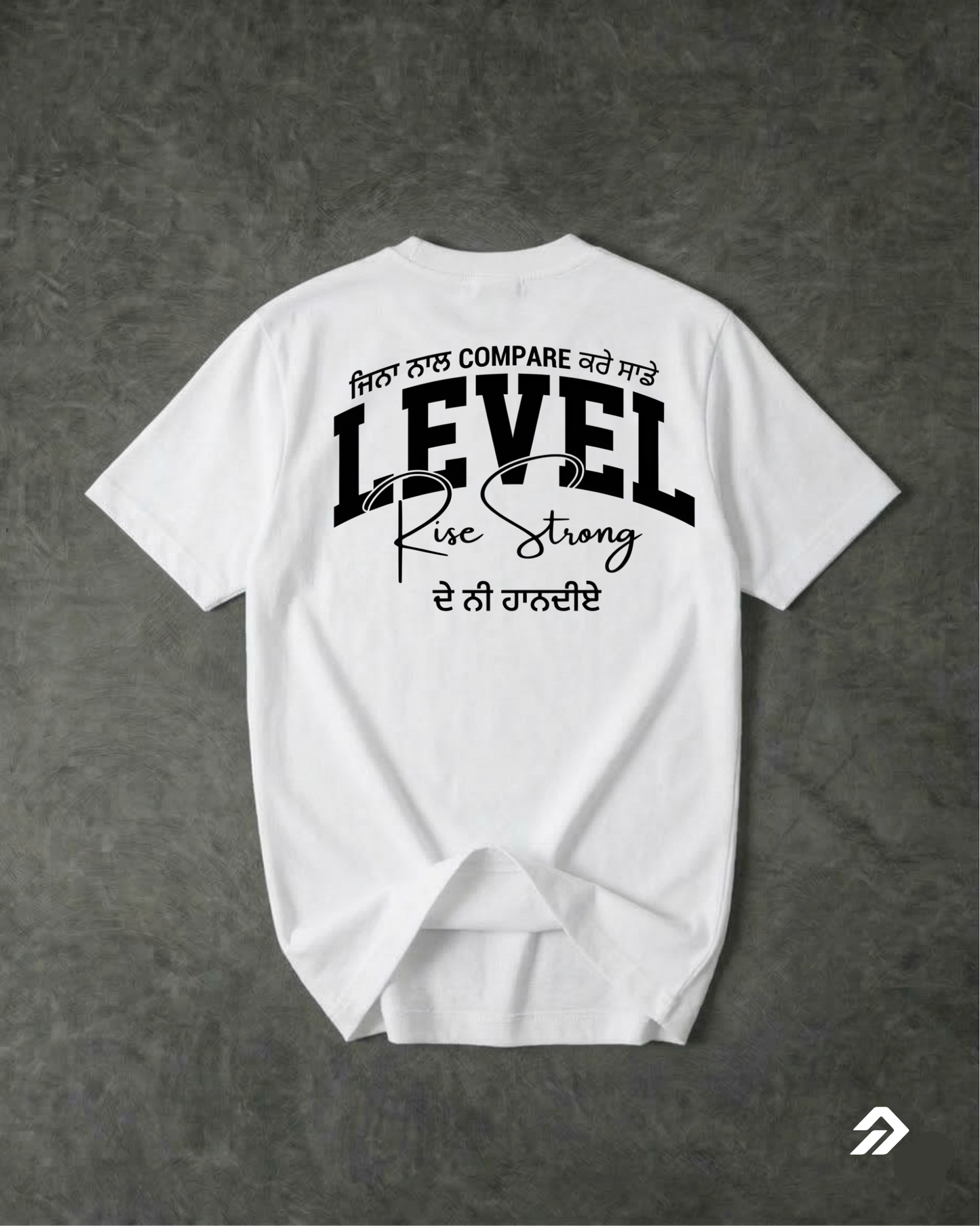 LEVEL RISE STRONG REGULAR FIT BACK TYPOGRAPHIC PRINTED T-SHIRT
