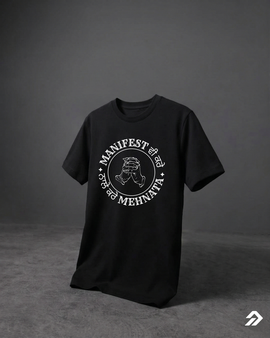 MANIFEST REGULAR FIT FRONT TYPOGRAPHIC PRINTED T-SHIRT