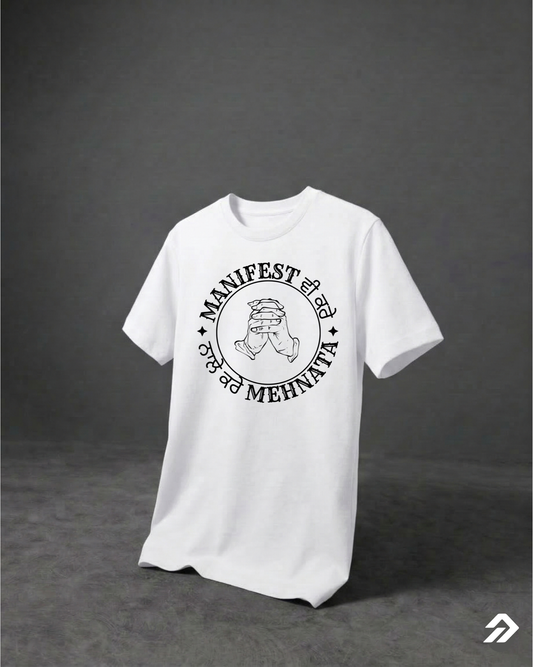 MANIFEST REGULAR FIT FRONT TYPOGRAPHIC PRINTED T-SHIRT