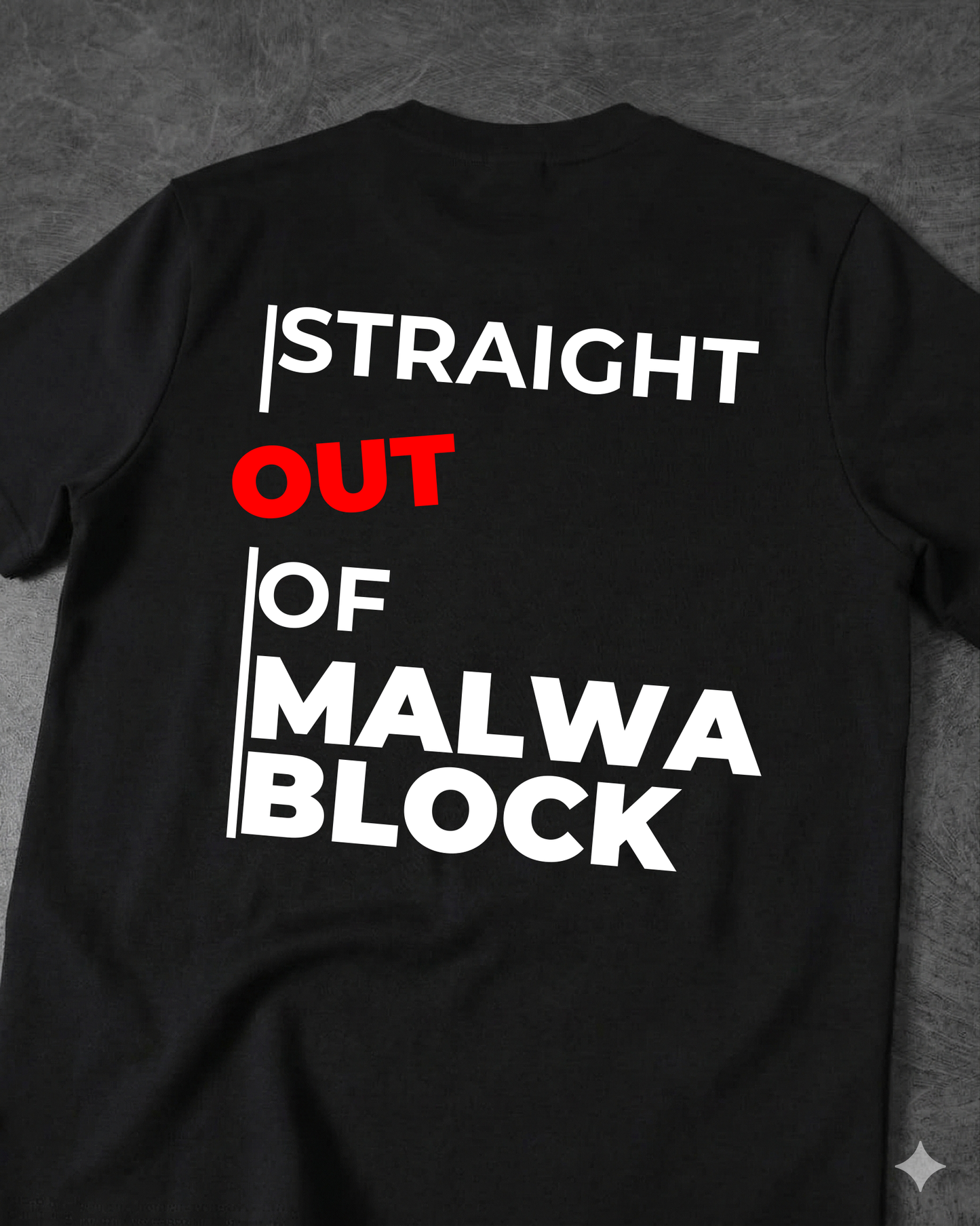 MALWA BLOCK REGULAR FIT BACK TYPOGRAPHIC PRINTED T-SHIRT