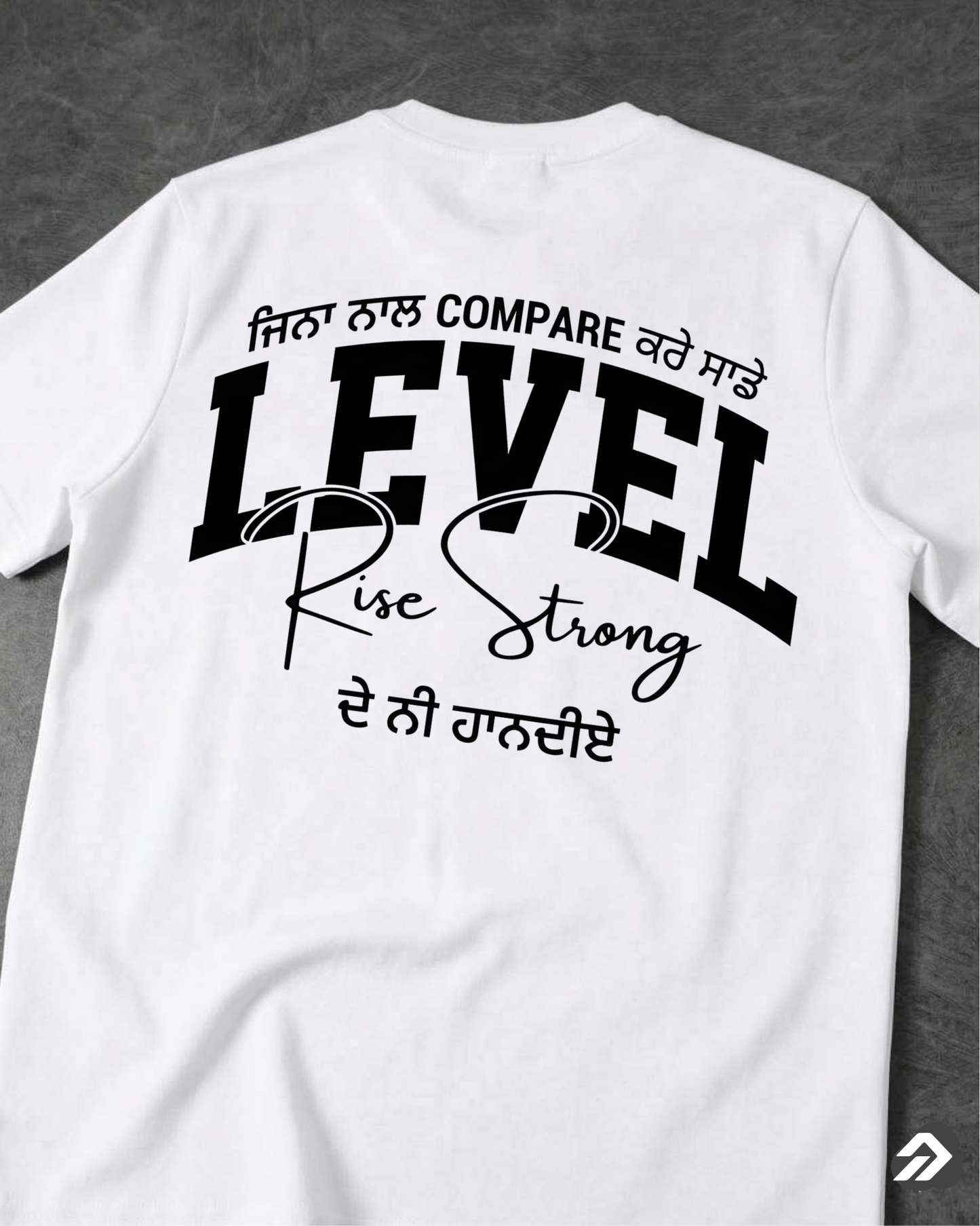 LEVEL RISE STRONG REGULAR FIT BACK TYPOGRAPHIC PRINTED T-SHIRT