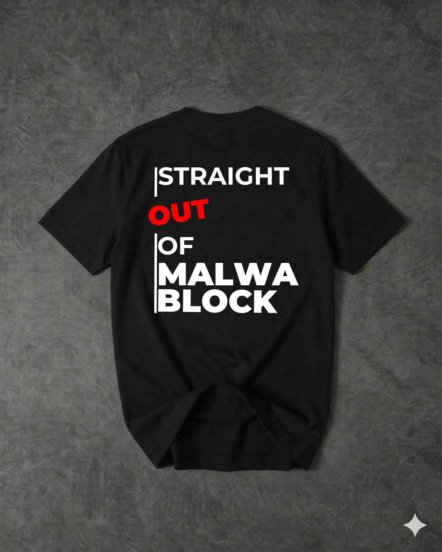 MALWA BLOCK REGULAR FIT BACK TYPOGRAPHIC PRINTED T-SHIRT