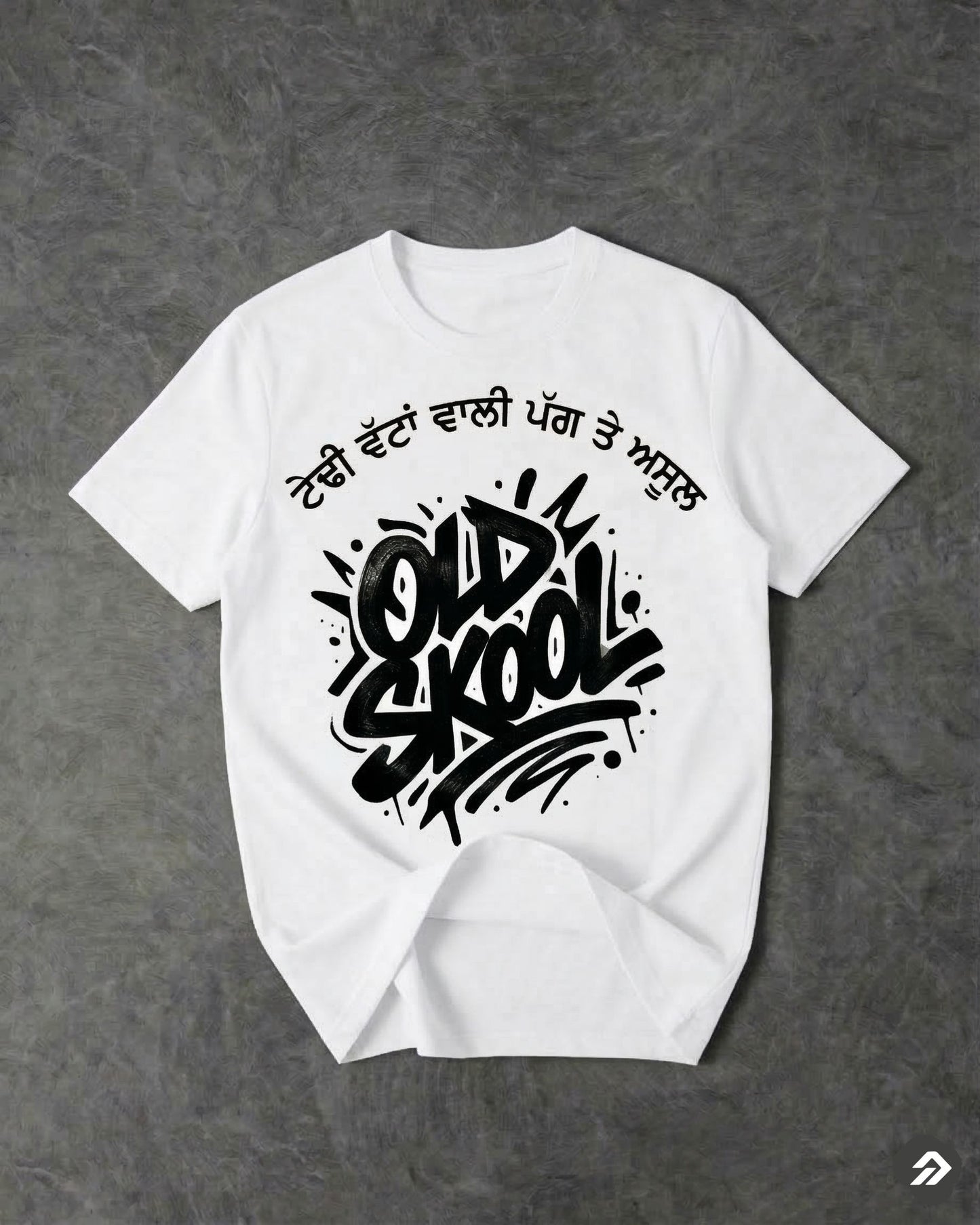 OLD SKOOL REGULAR FIT FRONT TYPOGRAPHIC PRINTED T-SHIRT