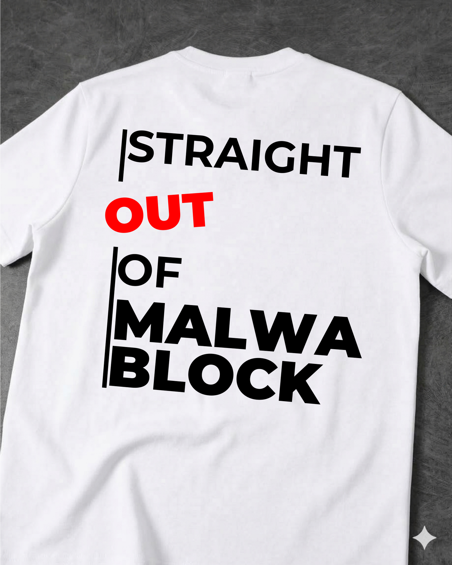 MALWA BLOCK REGULAR FIT BACK TYPOGRAPHIC PRINTED T-SHIRT
