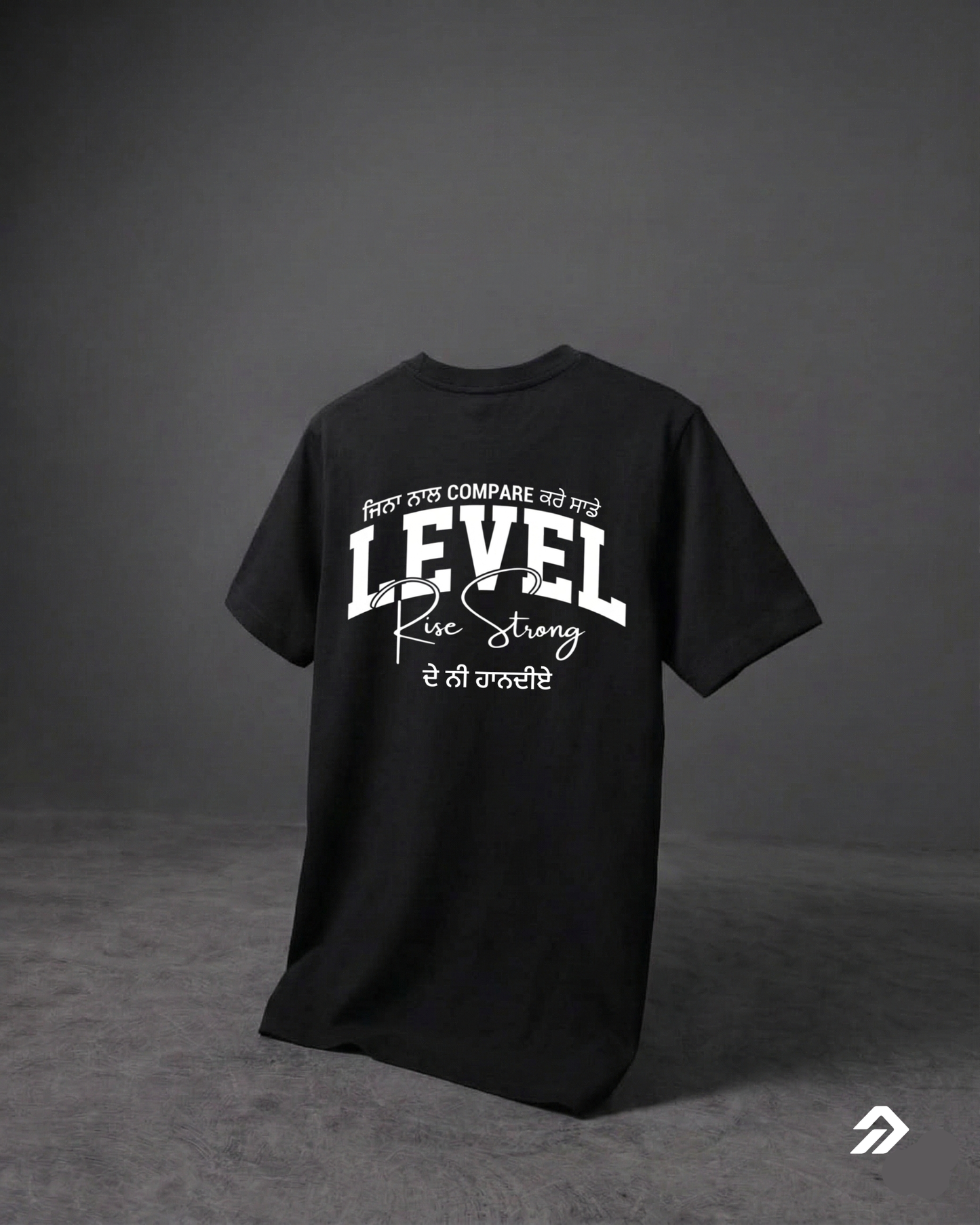 LEVEL RISE STRONG REGULAR FIT BACK TYPOGRAPHIC PRINTED T-SHIRT