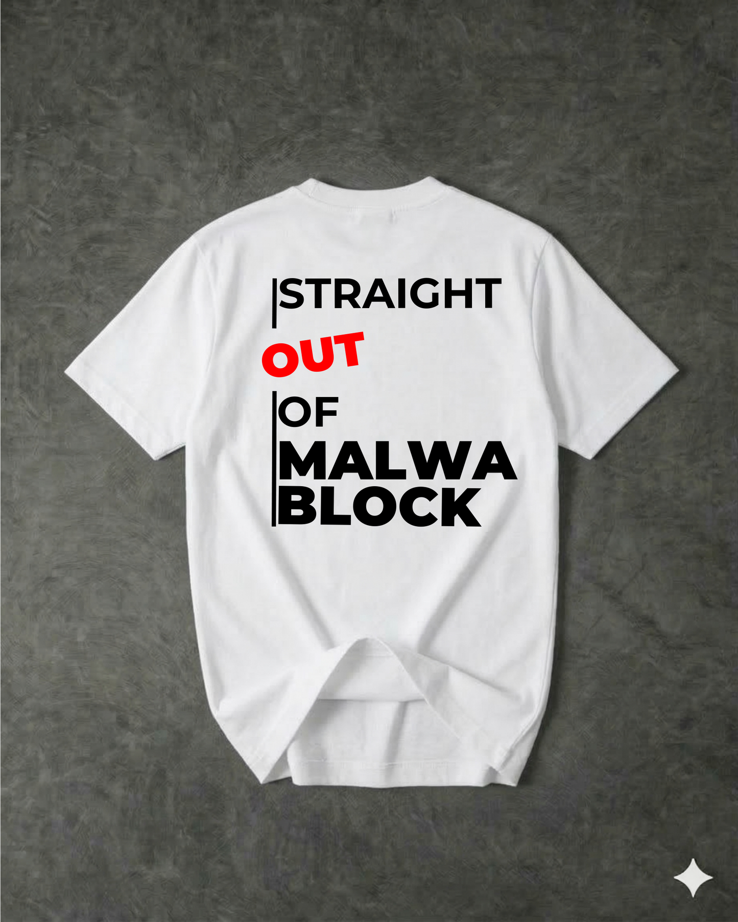 MALWA BLOCK REGULAR FIT BACK TYPOGRAPHIC PRINTED T-SHIRT