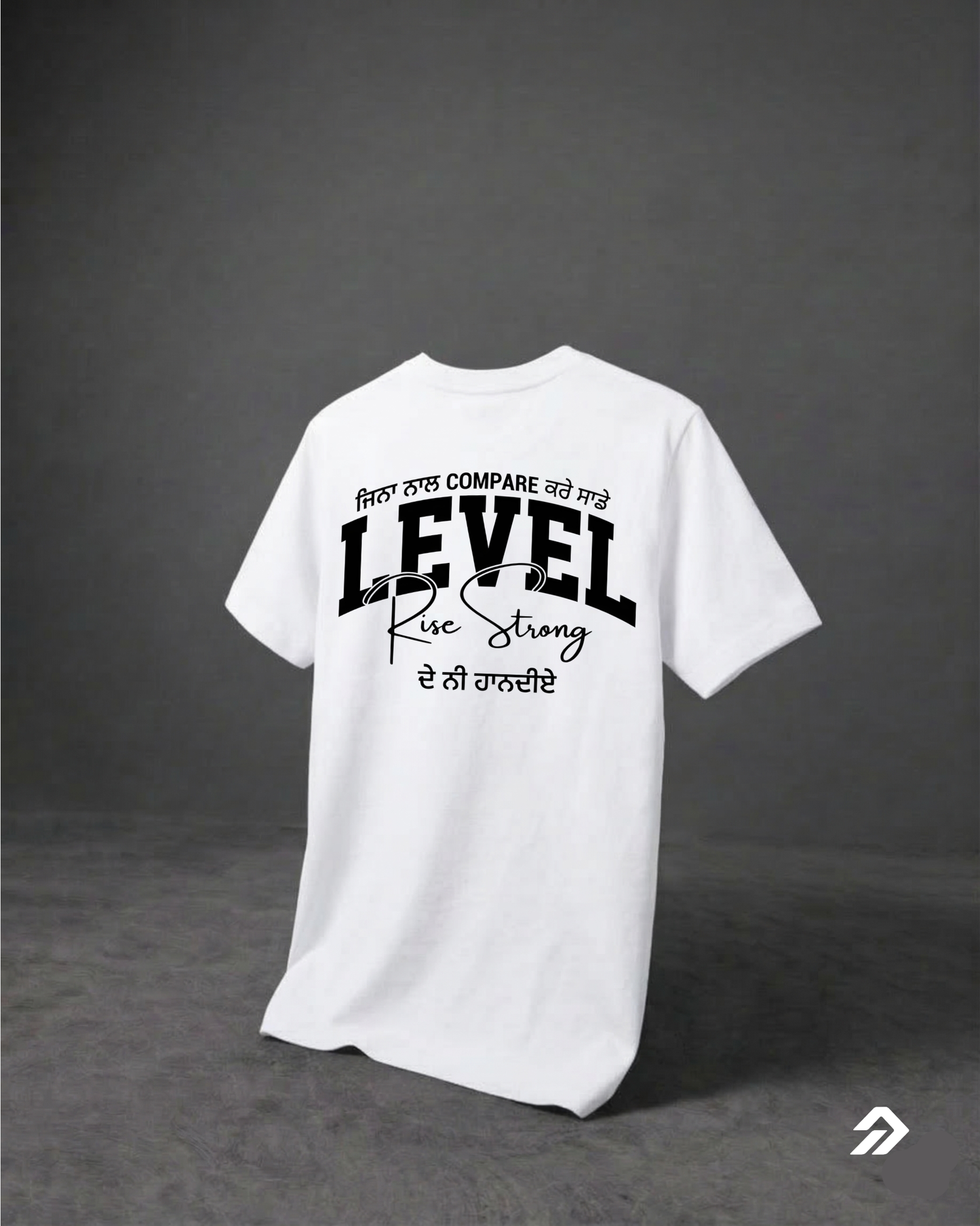 LEVEL RISE STRONG REGULAR FIT BACK TYPOGRAPHIC PRINTED T-SHIRT
