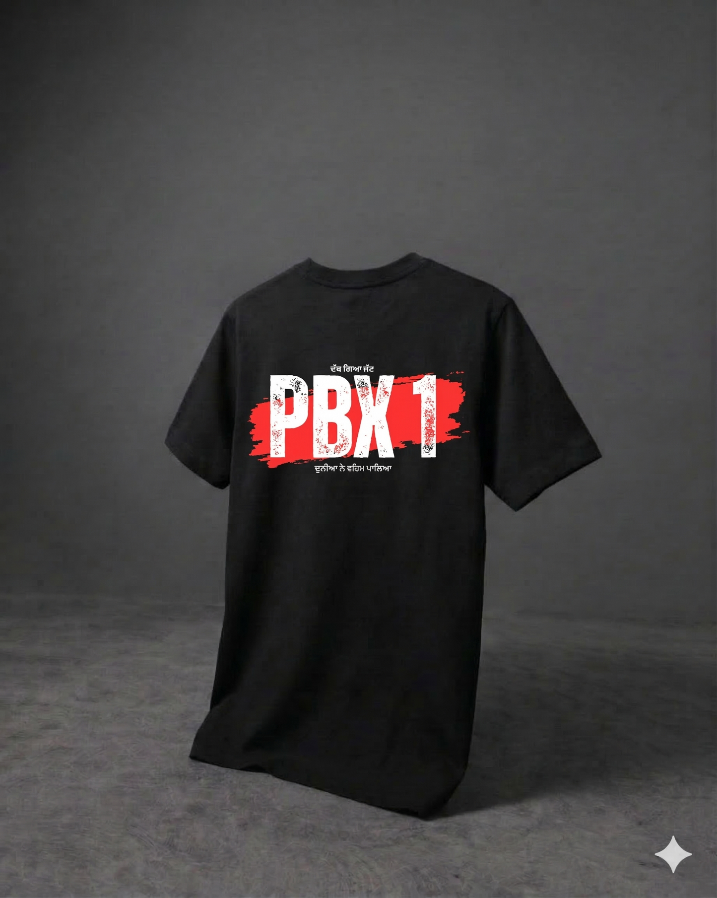 PBX1 REGULAR FIT BACK TYPOGRAPHIC PRINTED T-SHIRT