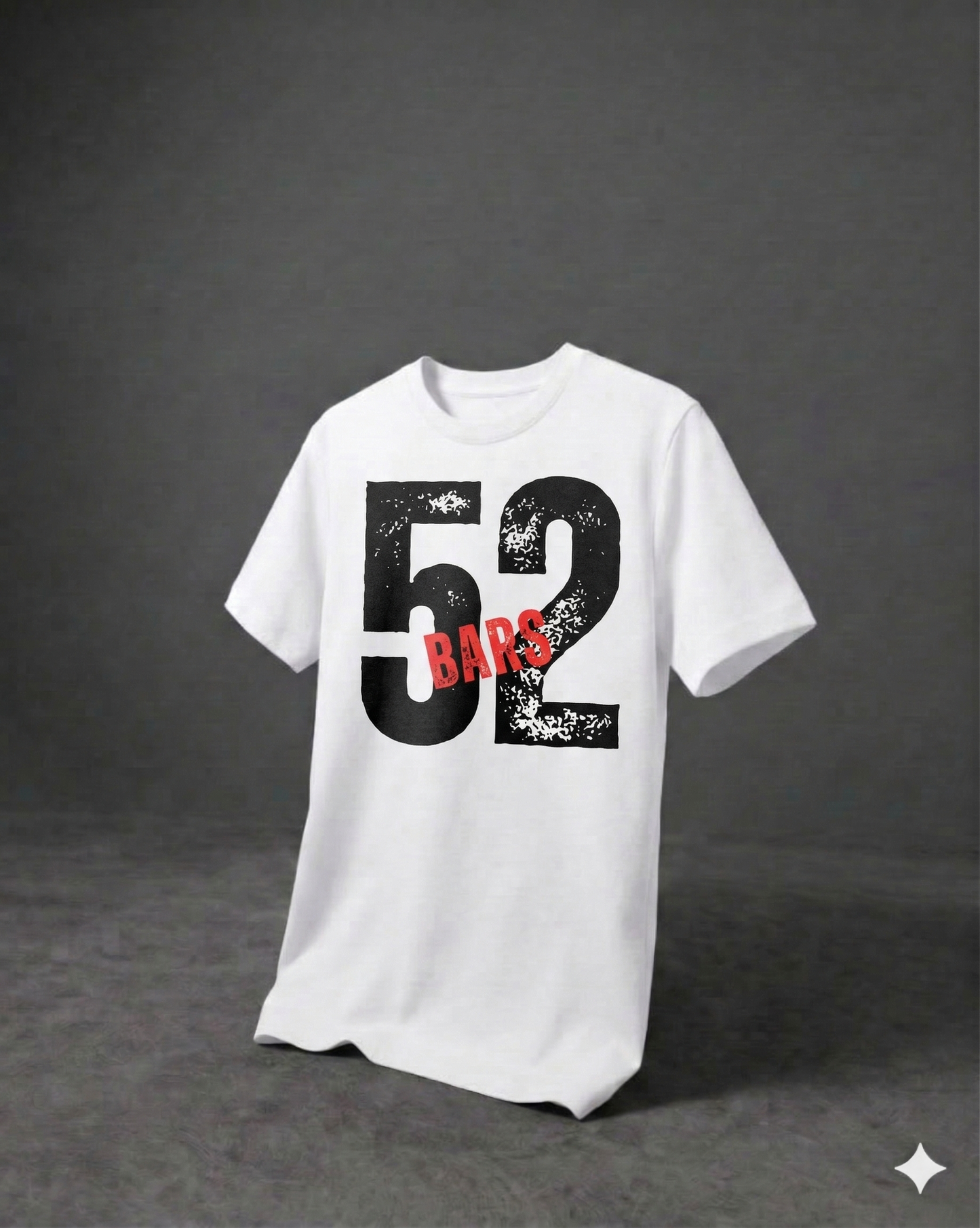 52 BARS REGULAR FIT BACK TYPOGRAPHIC PRINTED T-SHIRT