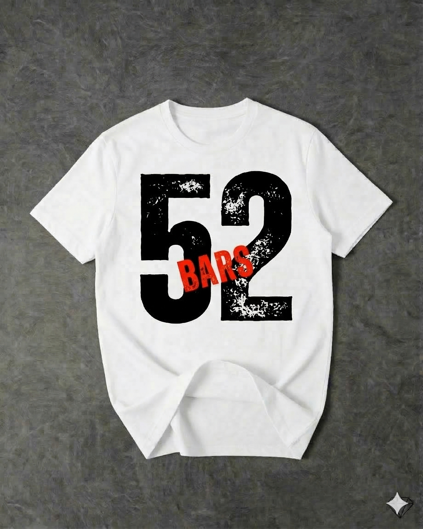 52 BARS REGULAR FIT BACK TYPOGRAPHIC PRINTED T-SHIRT