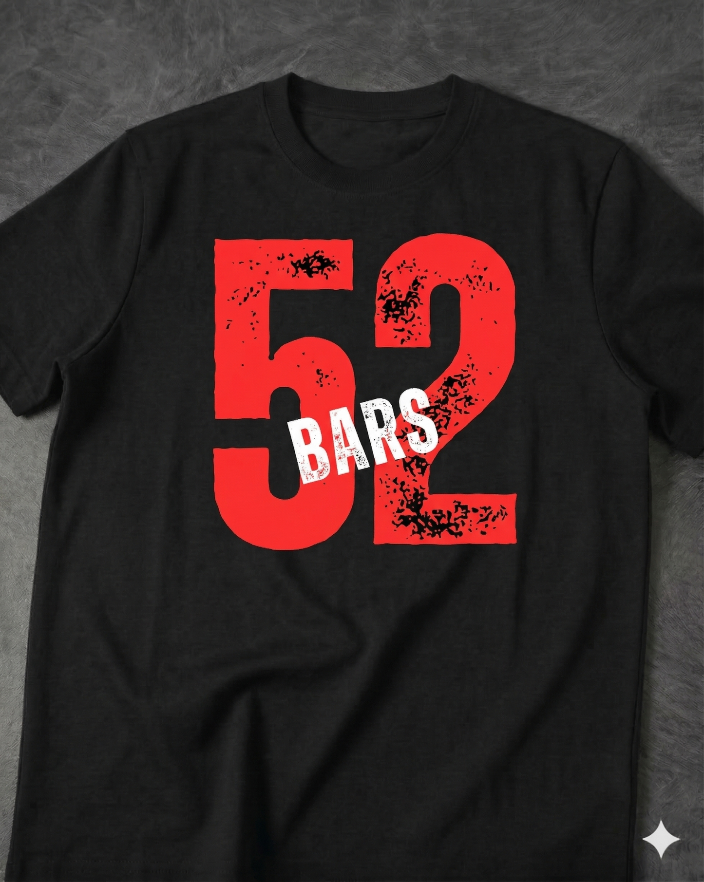 52 BARS REGULAR FIT BACK TYPOGRAPHIC PRINTED T-SHIRT