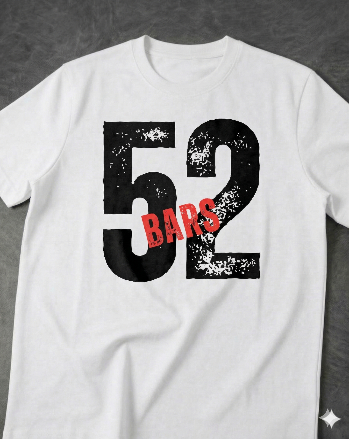 52 BARS REGULAR FIT BACK TYPOGRAPHIC PRINTED T-SHIRT