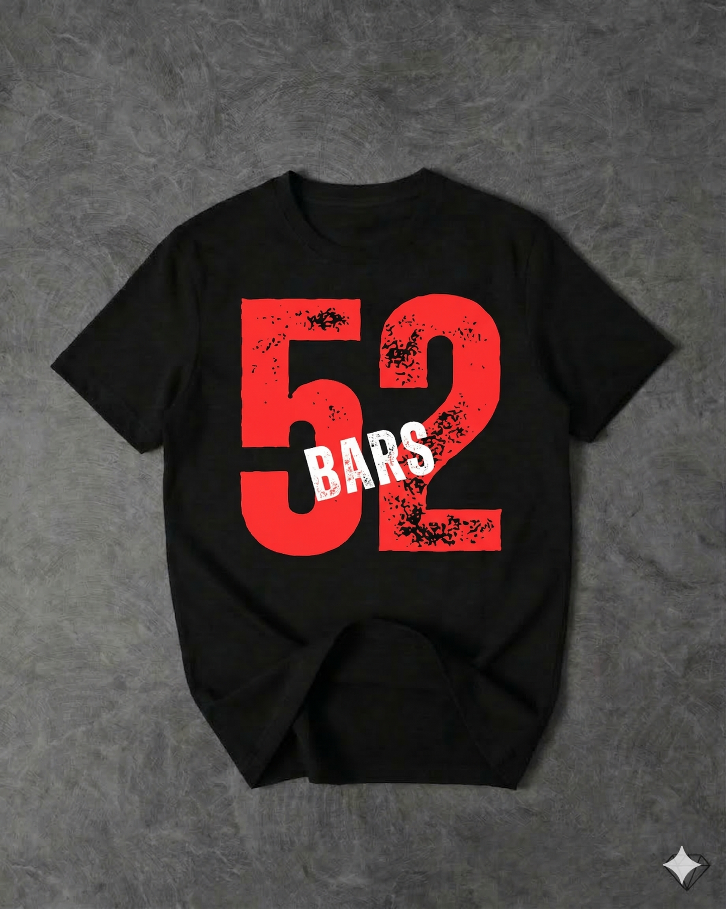 52 BARS REGULAR FIT BACK TYPOGRAPHIC PRINTED T-SHIRT