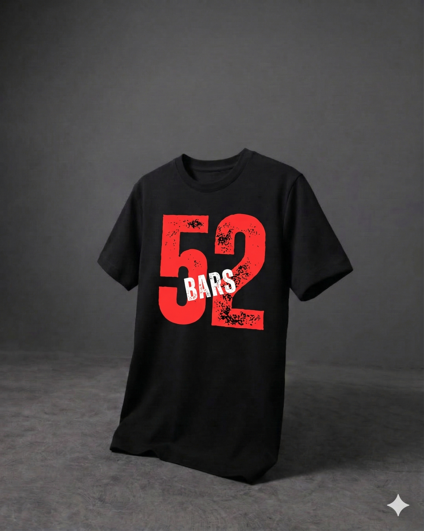 52 BARS REGULAR FIT BACK TYPOGRAPHIC PRINTED T-SHIRT